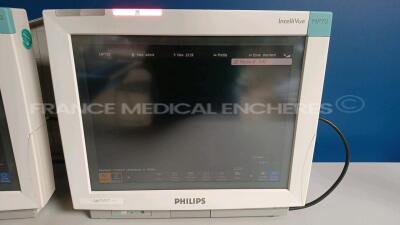 Lot of 6 x Philips Patient Monitors IntelliVue MP70 - YOM 2007/2009 - S/W J.10.52 (All power up) *DE73163665/DE84388421/DE73163764/DE73163664/DE73163773/DE61756592* - 3