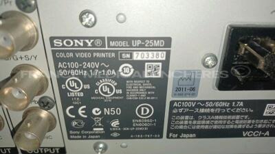 Lot of 1 x Sony Digital Color Printer UP-D25MD - YOM 2020 and 2 x Sony Color Video Printer UP-25MD - YOM 2011/2012 (All power up) *145001/703380/710399* - 8