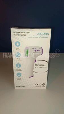 Lot of 50 x Aiqura Infrared Forehead Thermometers AD801 (Unused - New - Sealed - See Pictures)