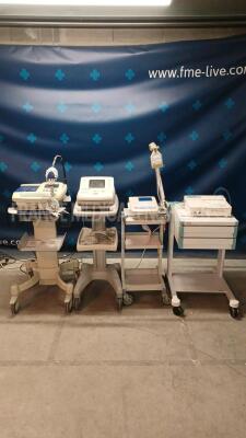 Lot of 1x Philips Fetal Monitor Series 50A - YOM 2005 and 1x Nihon Khoden ECG CardiofaxM - YOM 2008 and 1x Philips ECG PageWriter Trim II and 1x WelshAllyn ECG CP200 (All power up) *20002977/usd0402832/00926/3816g27914*