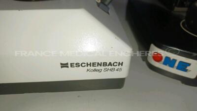 Lot of 1 x Nikon Microscope (Unknown Model) and 1 x Eschenbach Microscope Kolleg SHB 45 and 1 x Heerbrugg Wild M20 (All - No Power - Damaged - See Pictures) - 9