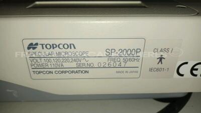 Topcon Specular Microscope SP-2000P (Powers up) *026047* - 9