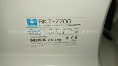 Nidek Auto Ref/Kerato/Tonometer RKT-7700 - YOM 2005 (No Power - Damaged - See Pictures) *640733* - 8