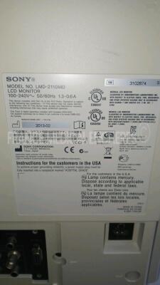 Lot of 1 x Sony LCD Monitor LMD-2110MD - YOM 2013 and 1 x Luneau/Visionix Control Panel Vision Pro and 1 x Luneau Control Unit/CPU Vision Pro - S/W 1.82 - O/S Windows XP Home Edition and 1 x Sanagens-Belgio Podospray SA1 - w/ NSK EX-VI Handpiece A30215 (A - 8