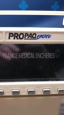 Lot of 1 x Datascope Vital Signs Monitor Trio (Powers up) and 1 x Welch Allyn Vital Signs Monitor Propaq Encore 202 EL (no power) and 1 x Caradyne Oxygen Respiratory Monitor including Whisper Flow 2 (Powers up) *DA016093/MC16145E6/820060085* - 9