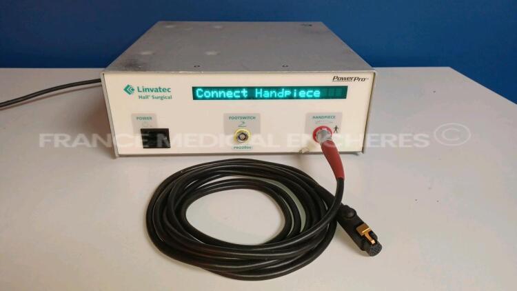 Hall Surgical/Linvatec Controller PowerPro PRO2000i - w/ 1 x Handpiece Cable (Powers up) *1402*