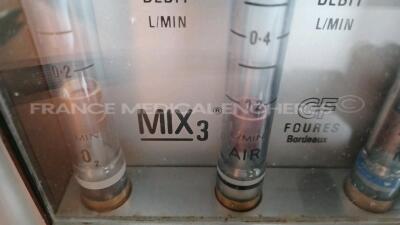 Lot of 3 x GF Foures Safety Gas Mixers Mix 2 and 3 x GF Foures Safety Gas Mixers Mix 3 (Untested) - 8