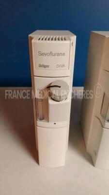 Lot of 3 x Drager Anesthesia Vaporizers Sevoflurane DIVA - YOM 2009/2011 (Untested) *ASCD-0028/ASAB-0020/ASCD-0026 - 2