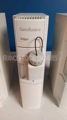 Lot of 3 x Drager Anesthesia Vaporizers Sevoflurane DIVA - YOM 2009/2011 (Untested) *ASCD-0028/ASAB-0020/ASCD-0026 - 3