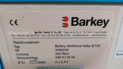 Lot of 1 x Barkey Clinitherm Baby 6/120 - YOM 2006 and 1 x Orto Alresa Centrifuge Plasmacen - 2000 R.P.M (Both powers up) *151001/2205243* - 7