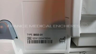 GE Patient Monitor Carescape B650 - YOM 2012/12 - w/ 1 x GE Module E-PSMP-01 - YOM 2012/12 (Powers up - French Language - See Pictures) *SEW12504780HA/6931236* - 7