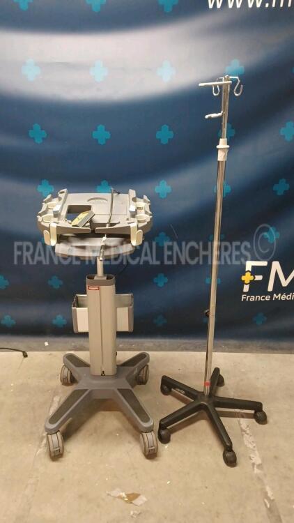 Lot of 1x SonoSite Electric Trolley H-Universal Stand - YOM 2010 including Triple Transducer Connect - YOM 2010 and 1 x Unknown Made  drip stand