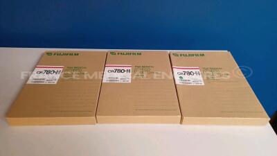 Lot of 3 x Fujifilm CR Film CR 780-H - REF 06416G - 150 NIF - 27.7 x 36.4 CM (Sealed - See Pictures)