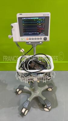 2 x EDAN iM50 Touch Screen Patient Monitors (Like New In Box) Including ECG, SpO2, NIBP, IBP1, IBP2, T1, T2 and CO2 Module Holder Options *Mfd 2020* with 2 x Batteries, 2 x BP Hoses, 2 x BP Cuff, 2 x IBP Pressure Transducers, 2 x SpO2 Sensors, 2 x CO2 Sam - 11