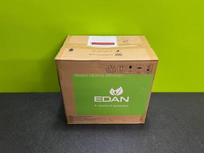 2 x EDAN iM50 Touch Screen Patient Monitors (Like New In Box) Including ECG, SpO2, NIBP, IBP1, IBP2, T1, T2 and CO2 Module Holder Options *Mfd 2020* with 2 x Batteries, 2 x BP Hoses, 2 x BP Cuff, 2 x IBP Pressure Transducers, 2 x SpO2 Sensors, 2 x CO2 Sam - 12