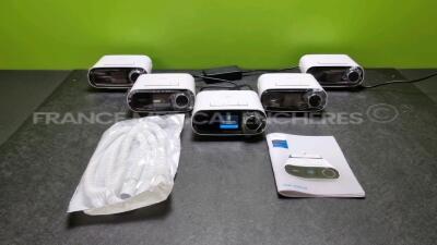 5 x Philips Respironics Dreamstation BiPAP ST30 GB Auto CPAPS with 5 x Philips Respironics Ref PR15 Tubing (1 x In Photo Only) *Stock Photo*