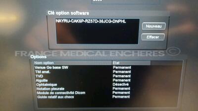 GE Heathcare Ultrasound Venue Go R2 - YOM 12/2020 - S/W 18.0.106.0 - in excellent condition - tested and controlled by OEM - Ready for clinical use - Options - Venue Go base SW - TM anat. - TVD - Needle - Pleural scoring - DICOM connectivity modulus - Sho - 11