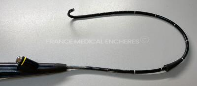 Olympus Bronchoscope BF-1T180 Engineer’s report: Optical system no fault found , crushing at the Angulation level, Insertion tube plied, Light transmission no fault found, Channels no fault found, Torn distal sheath, Leak no fault found: *2445157