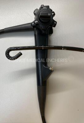 Fujifilm Gastroscope EG-530WR Engineer report: Optical system no image, Angulation no fault found, Insertion tube no fault found, bent connecting tube pinched, Light transmission no image, Leak no fault found *2G361K052