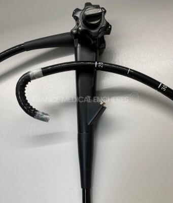 Fujinon Colonoscope EC-250WM5 - Engineer report: Optical system no fault found, Angulation no fault found, Insertion tube folded and bent connecting tube folded, Light transmission lens with infiltration, Channels no fault found, Leak on handle *6C307A103