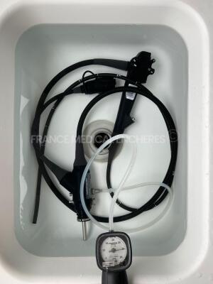 Fujifilm Gastroscope EG-530WR Engineer report: Optical system not fault found, Angulation no fault found, Insertion tube and bent connecting tube pinched, Light transmission no default found, leak no fault found *2G361K896 - 4