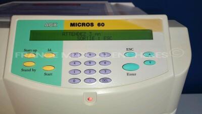 Horiba Medical Hematology Analyzer ABX Micros 60 OS - YOM 2014 - S/W 1.7.4 (Powers up - French Language - See Pictures) *411OS94519* - 5