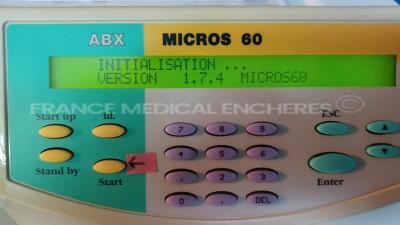 Horiba Medical Hematology Analyzer ABX Micros 60 OS - S/W 1.7.4 (Powers up - French Language - See Pictures) *603OS80008* - 4