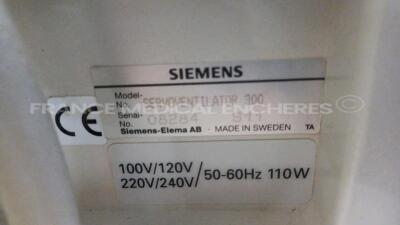 Lot of 2x Siemens Ventilators Servo 300A and 1x Siemens Ventilator Servo 300 (All no power) *08284/13822/02610S11* - 6