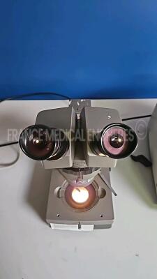 Lot of 1 x Olympus Microscope Unknown Model and 1x Thermo Centrifuge Pico 17 YOM 2009 (Both power up) *446406/40864786* - 3