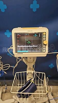 Lot 4x Philips Patient Monitors including 3x VM4 Suresigns and 1x VM6Suresigns YOM from 2007 to 2011 (All power up) *US74014426/US94348602/US12554359* - 3