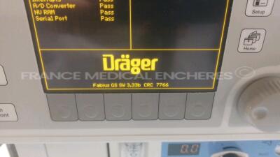 Drager Ventilator Fabius GS - YOM 2006 - S/W 3.33 fully functional (Powers up) *arxc0069* - 3