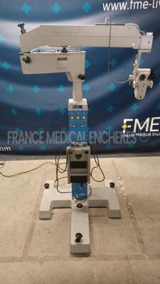 Zeiss Microscope Stativ S3 OPMI 6-CFC w/ Binocular 12.5x - Damage on the footswitch see pictures (Powers up)