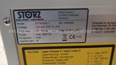 Storz Urology Laser SCB Calculase II 277502 20 w/ Footswitch (No power) *0X0340* - 5