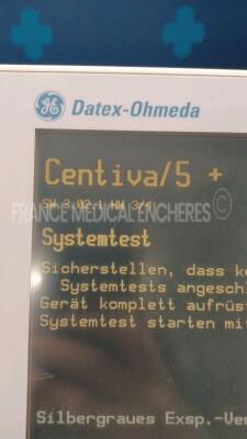 Datex Ohmeda Ventilator Centiva/5 - S/W 3.02 - German Language (Powers up) *19050214* - 4