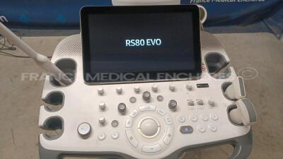 Samsung Ultrasound RS80 EVO - YOM 2020 - S/W 1.00.03.3032 - Options - CEUS plus - HDVI - Natural Vue - S-3D Arterial Analysis - XI STIC w/ Samsung Probes CA1-7A - YOM 02/2016 and LA2-9A - YOM 10/2019 and E3-12A (Powers up) *S1LSM3HN700005H/K0DQM3GH20009H/ - 4