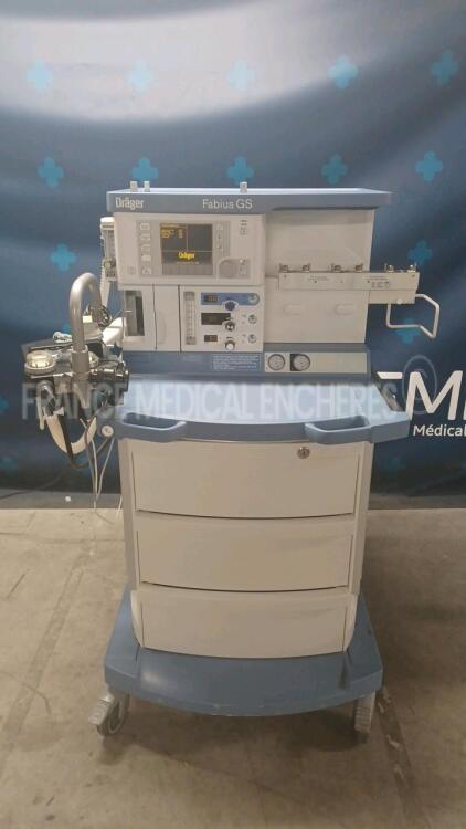 Drager Ventilator Fabius GS - YOM 2006 - S/W 3.35 fully functional (Powers up) *arxc0082*