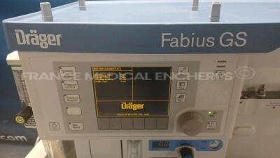 Drager Ventilator Fabius GS - YOM 2006 - S/W 3.35 fully functional (Powers up) *arxc0076* - 2