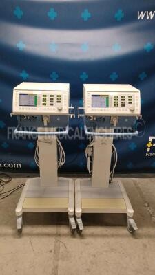 Lot of 2x Drager Ventilators Evita 2 dura - YOM 2005 - Count 87548h and 87765h (Both power up) *arwb0274/arwb0276*