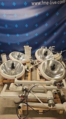 Lot of 4 x Martin Operating Lights ML702HX Vario (Untested)