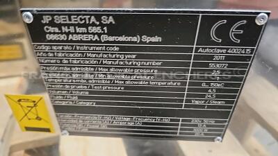 Selecta Autoclave 4002415 - YOM 2011 (Powers up) *553072* - 7