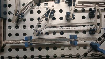 Lot 3x Smith and Nephew Handpieces including 3x Boxes Naviopfs and Tracker Frame and Femur Tracker Frame and Tibia Tracker Frame and Formon Rasp and 1x Box including All Handpieces for Femoral Trial Left Medial and Femoral Trial Right Medial and Femora - 21