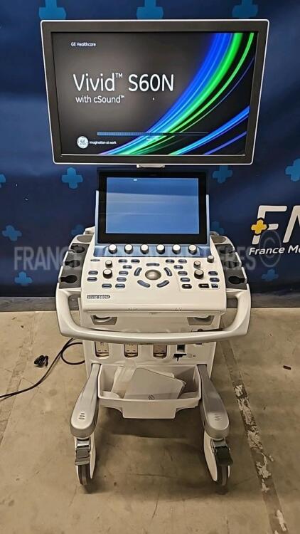 GE Ultrasound Vivid S60N - YOM 11/2018 - S/W 202 - Options contrast VG - view X - AFI - 2D auto EF - tissue tracking -w/ 3Sc-RS Probe YOM 12/2022 (Powers up) *1198032WX3/200880S60N*