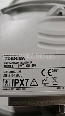 Toshiba Ultrasound Xario SSA-660A - YOM 02/2013 - w/ PVT-681MV probe YOM 2011 - PVT-674BT probe YOM 12/2915 - Sony digital graphic printer UP-D897 (damaged see picture) *LGM1326630/99A15Z62744/B1542870* - 9