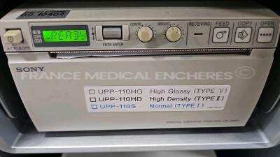 GE Ultrasound Logiq E - YOM 2009 - operating system not found - w/ Sony digital graphic printer UP-D897 (Powers up) *124726WX1* - 6