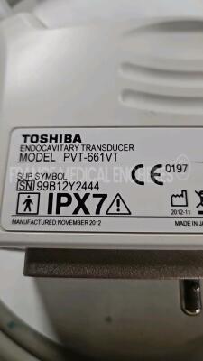 Toshiba Ultrasound Xario SSA-660A - YOM 02/2013 - w/ PVT-661VT probe YOM 11/2012 (locker of the probe is missing) - Sony digital graphic printer UP-D897 *LGM1326626/99B12Y2444* - 10