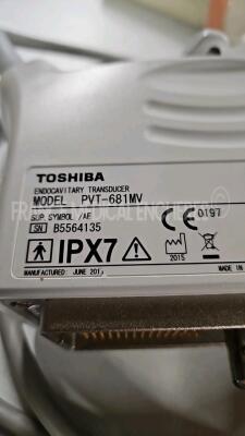 Toshiba Ultrasound Xario SSA-660A - YOM 02/2013 - w/ PVT-681MV probe YOM 2015 - Sony digital graphic printer UP-D897 (*LGM1326628/B5564135* - 9