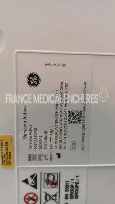 GE Ultrasound Versana Active - YOM 2020 - S/W R1.0.11 w/ GE Probe 4C-RS - YOM 2019/12 (Powers up) *6054229WX0* - 11