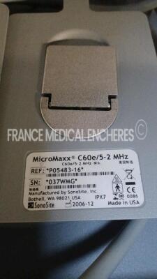 SonoSite Ultrasound MicroMaxx - YOM 2006 w/ SonoSite Probes C60e/5-2 - YOM 2006 and ICT/8-5 - YOM 2006 (Powers up) *037BYD* - 11