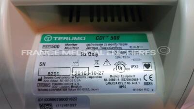 Mixed Lot including 1 x Terumo Monitor CDI 500 - YOM 2016 - S/W 1.69 - w/ 2 x Probes and 1 x Atys Medical Ultrasonic Blood Flow Detector BASIC (Both power up) *8299/110839* - 7