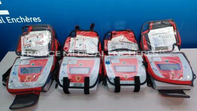 lot of 4 x Schiller Defibrillators Fred Easy - YOM 2013/2014 (All Power up - Batteries need to changed) *058994062941/058993058005/058993058004/058994062942*